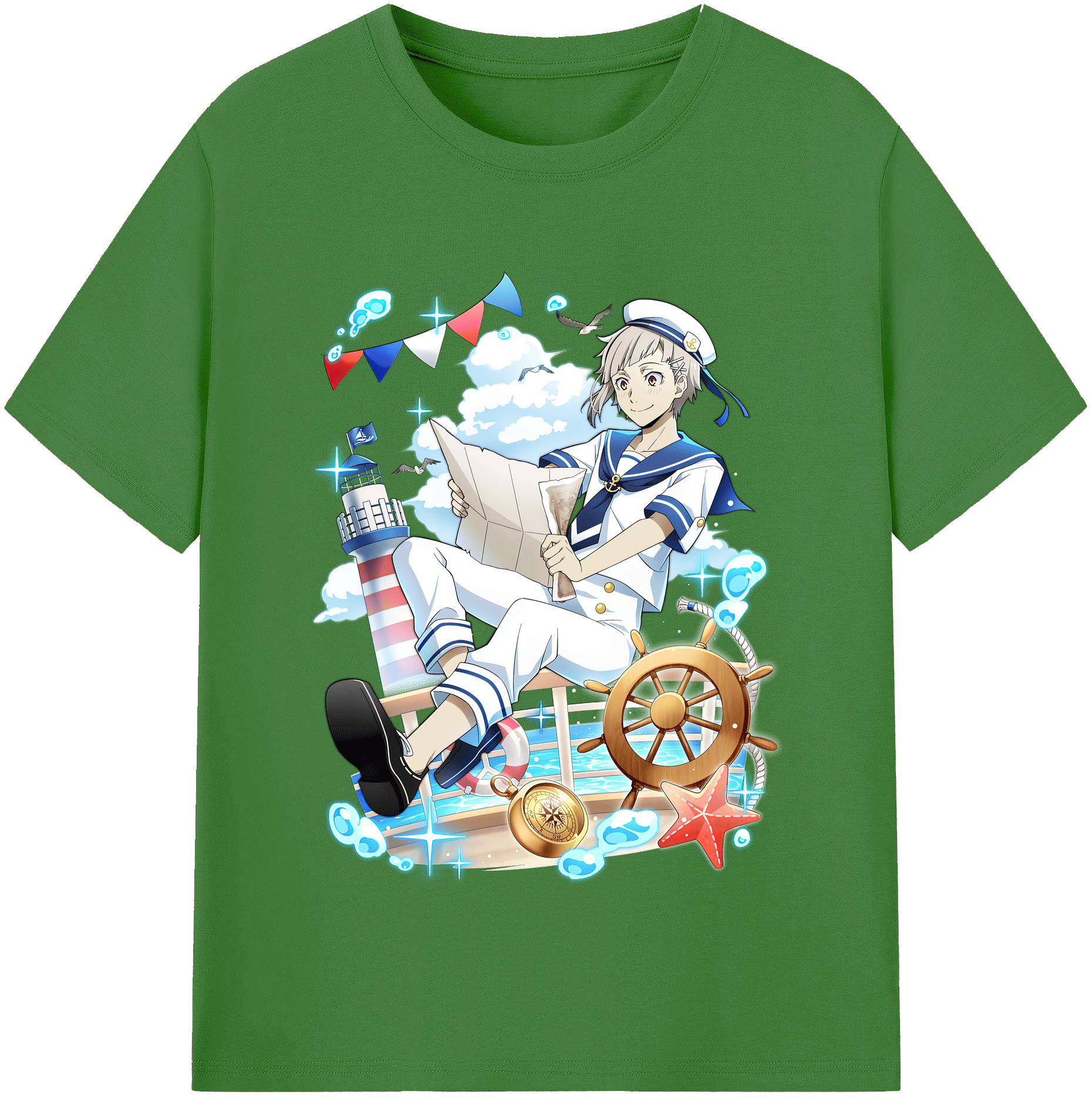 （画像用） 文豪ストレイドッグス Bungo Stray Dogs レディースカジュアルプリントTシャツ（綿100％）